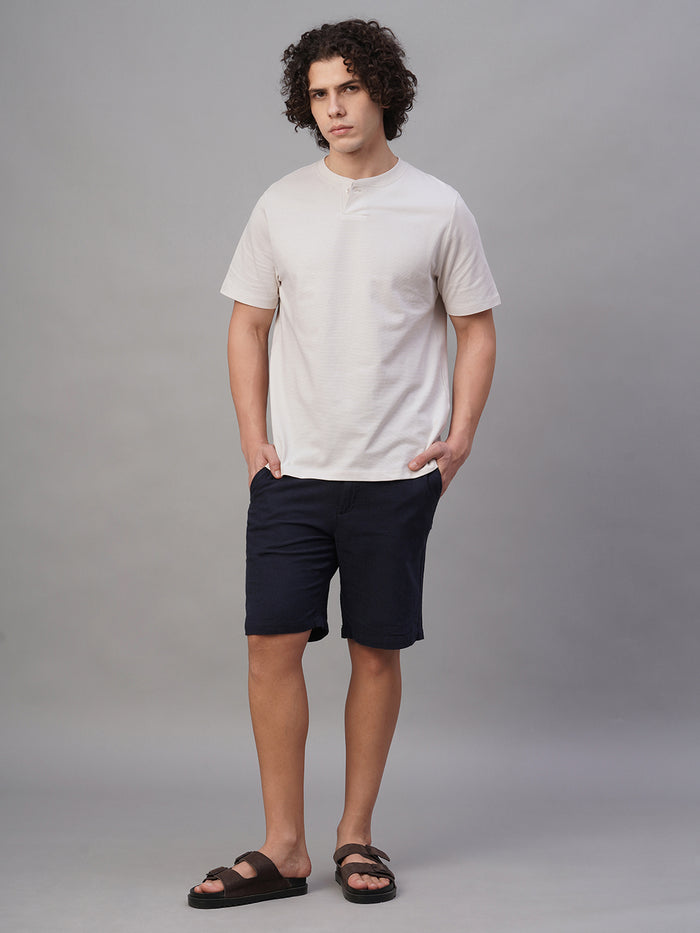 Men's 100% Cotton Regular Fit Tshirt Chalk