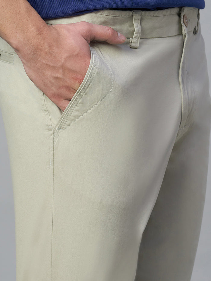 Men's Cotton Lycra Regular Fit Shorts Light Green