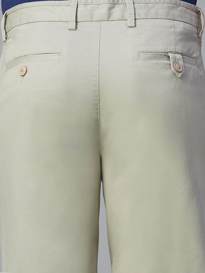 Men's Cotton Lycra Regular Fit Shorts Light Green