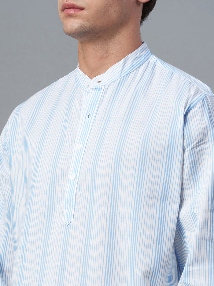 Men's Cotton Lyocell Regular Fit Shirt Blue