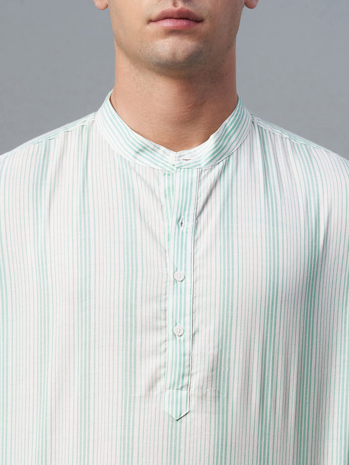 Men's Cotton Lyocell Regular Fit Shirt Green