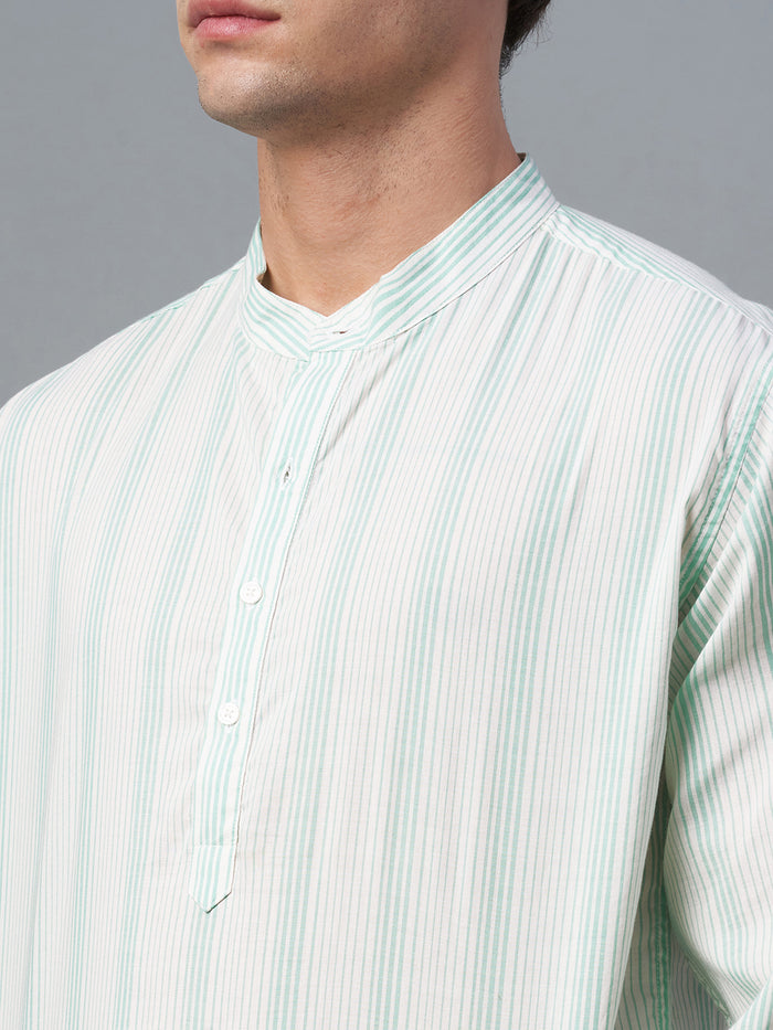 Men's Cotton Lyocell Regular Fit Shirt Green