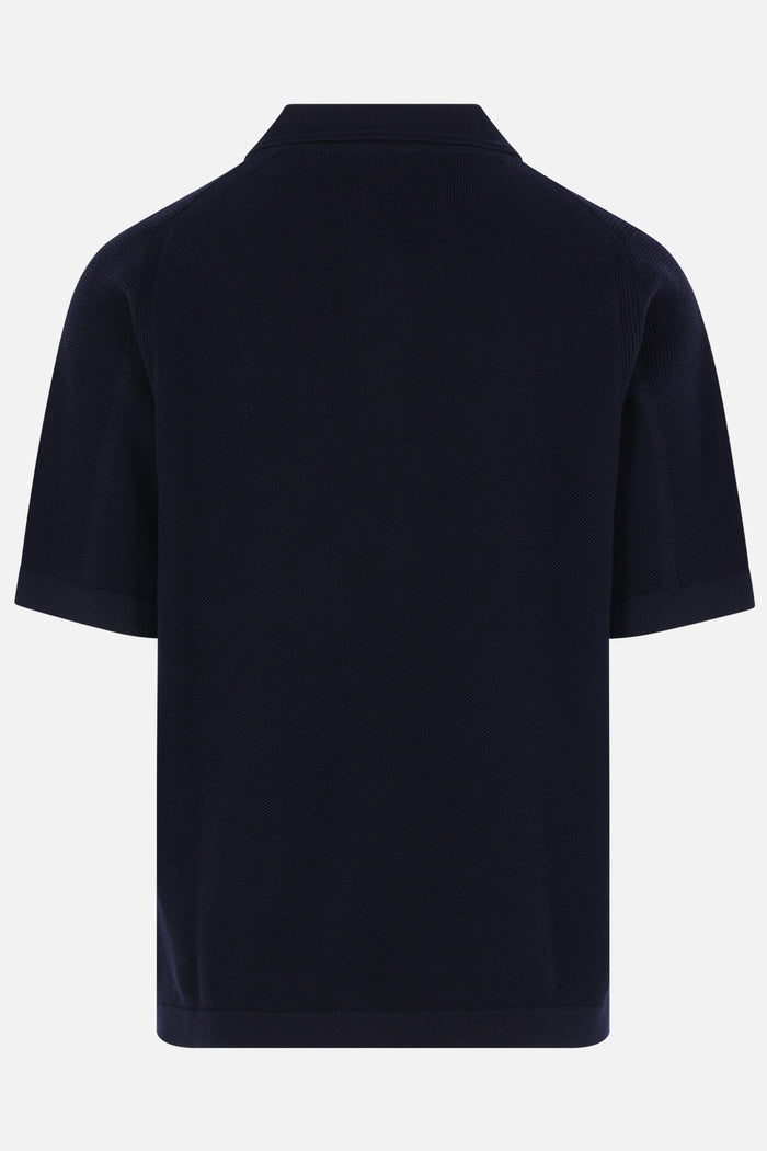micro stitch cotton polo shirt