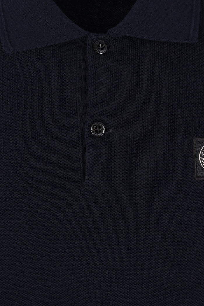 micro stitch cotton polo shirt