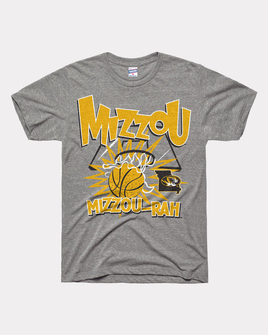 Grey Mizzou Rah Basketball Slam T-Shirt