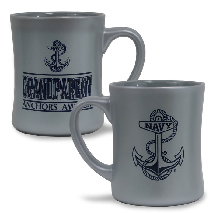 Navy Grandparent 16oz MK Matte Mug (Grey)