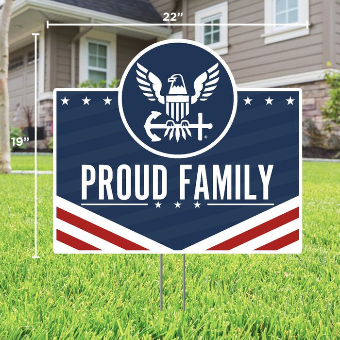 Navy Proud Family Lawn Sign*