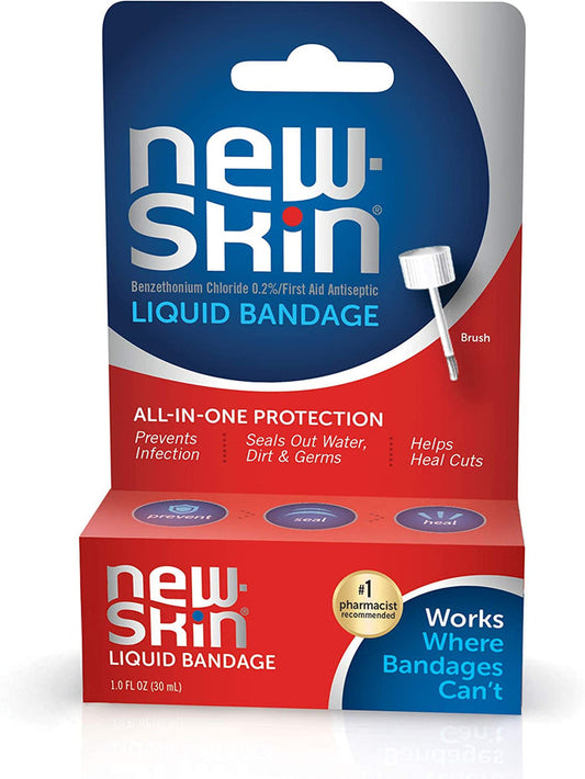 NEW-SKIN Liquid Bandage, Waterproof for Scrapes and Minor Cuts, 1 Ounce