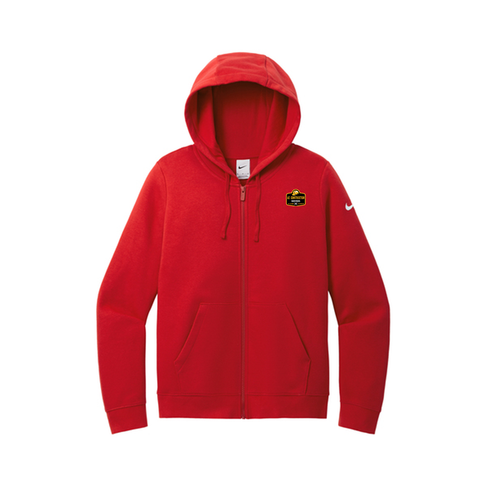 Nike Women's Club Fleece Sleeve Swoosh Full-Zip Hoodie, Full Color