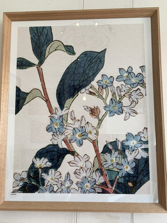 Oak Framed Floral Print 2