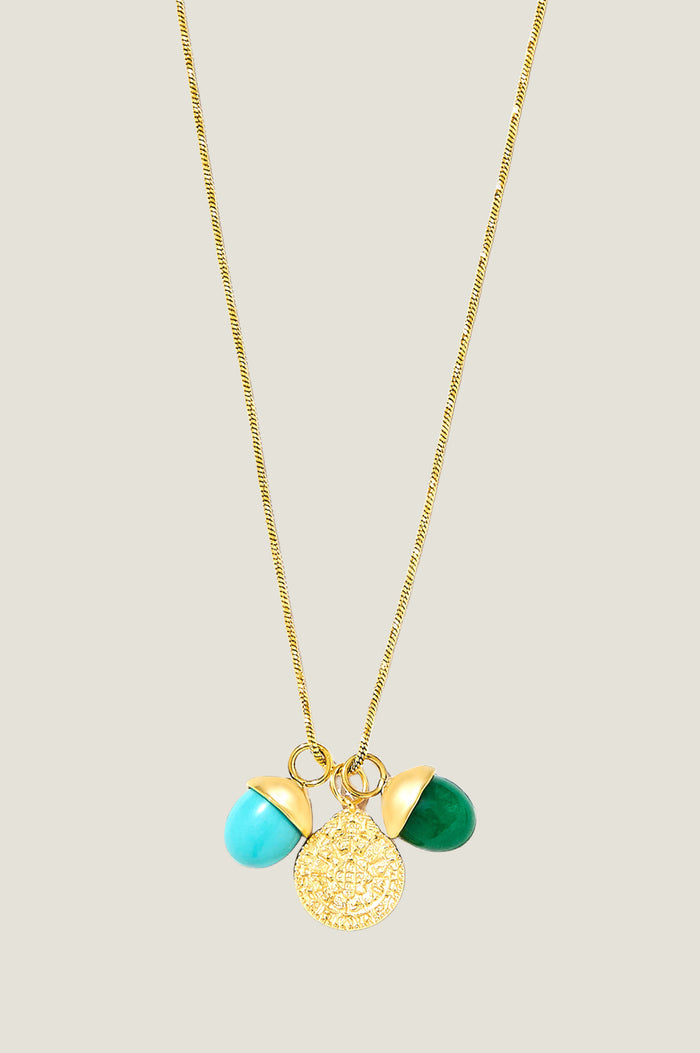 Oasis Green Gemstone Necklace | Gold/Green