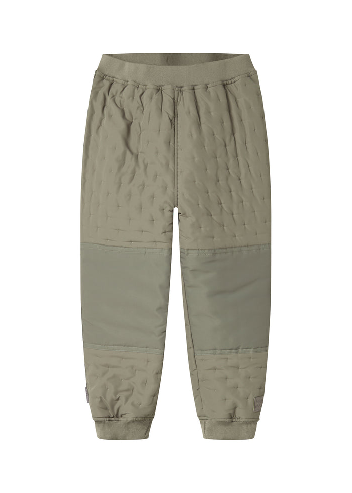 Green thermal pants for children