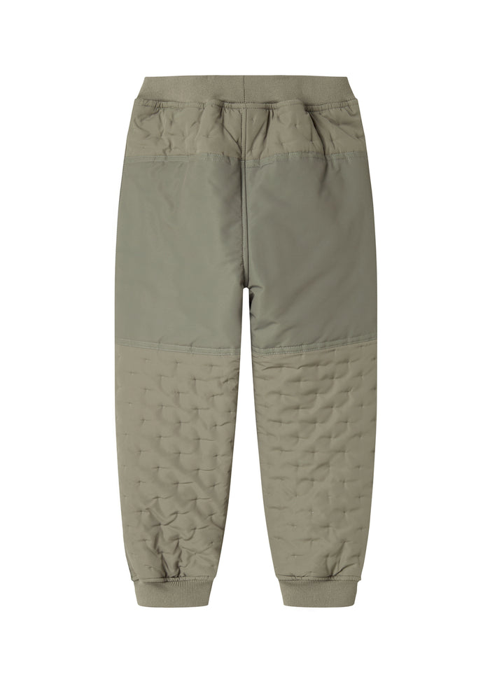 Green thermal pants for children