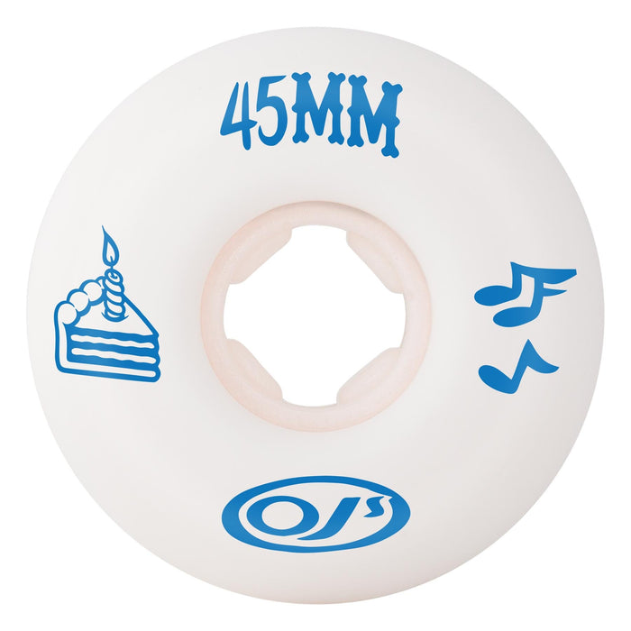 Oj Lil Dough Butts Mini Chubbies White 45mm 99a Skateboard Wheels