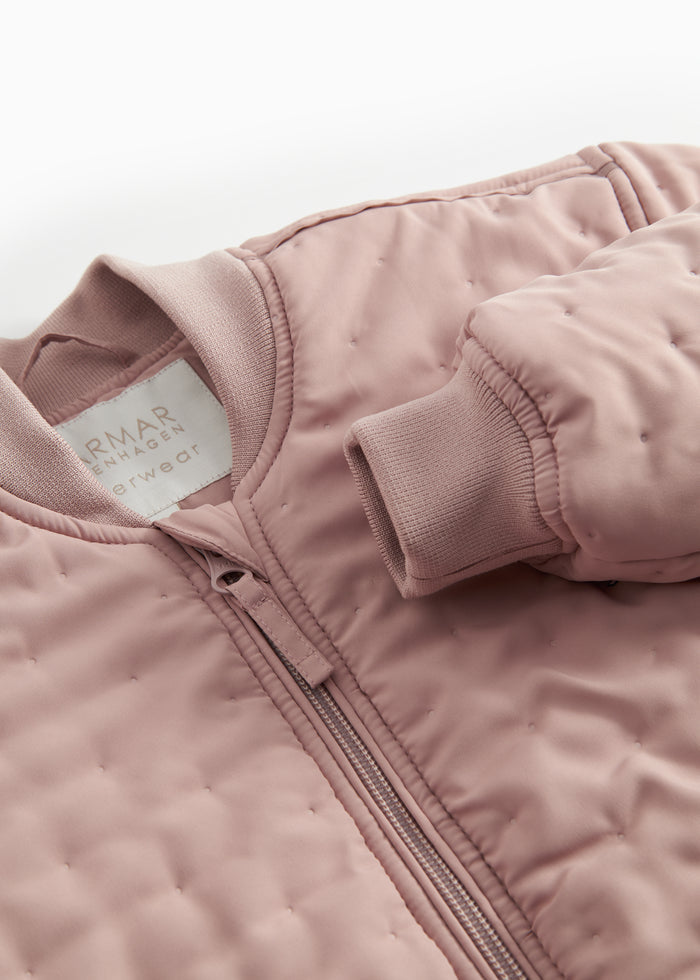 Red quilted jacket for children