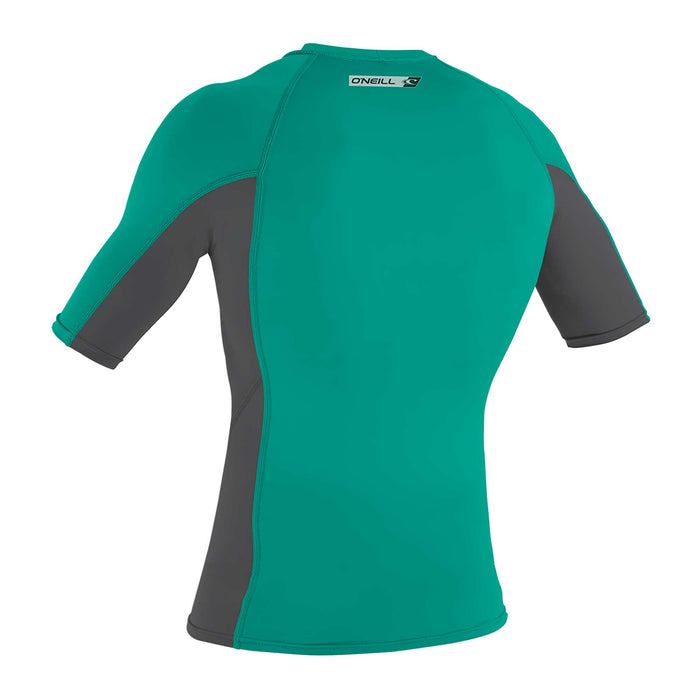 O'Neill Premium Skins Short Sleeve Men's Rash Guard - Baltic Green/ Smoke - 4169B