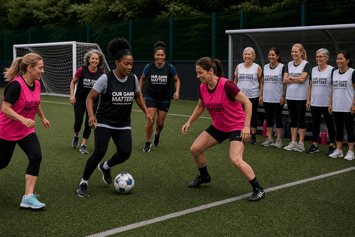 Our Game Matters Training Bibs – Walking Football, Schools & Grassroots Teams - Champion Her Game