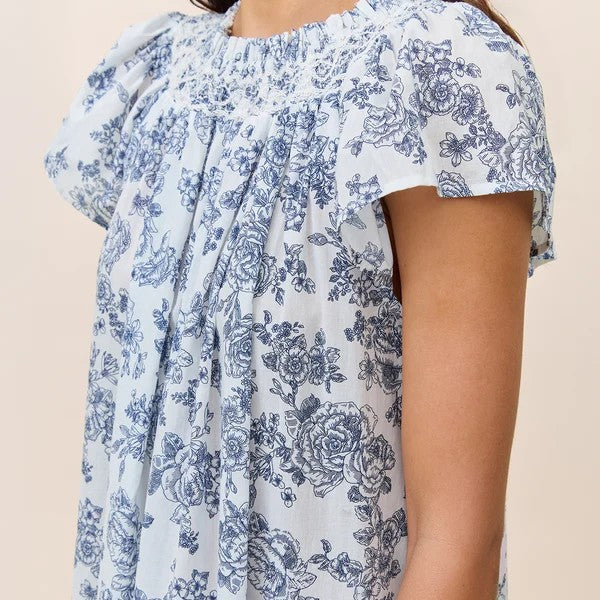 Papinelle Nostalgia Shirred Neck Maxi Nightgown