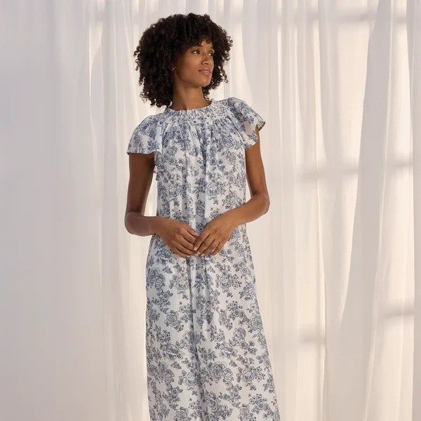 Papinelle Nostalgia Shirred Neck Maxi Nightgown
