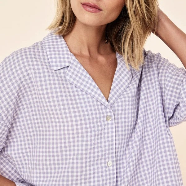 Papinelle Seersucker Gingham Boxer PJ Set