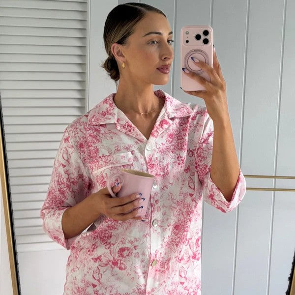 Papinelle Toile De Jouy Crop PJ Set
