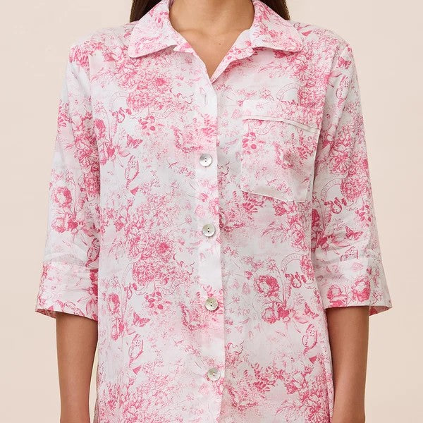 Papinelle Toile De Jouy Crop PJ Set