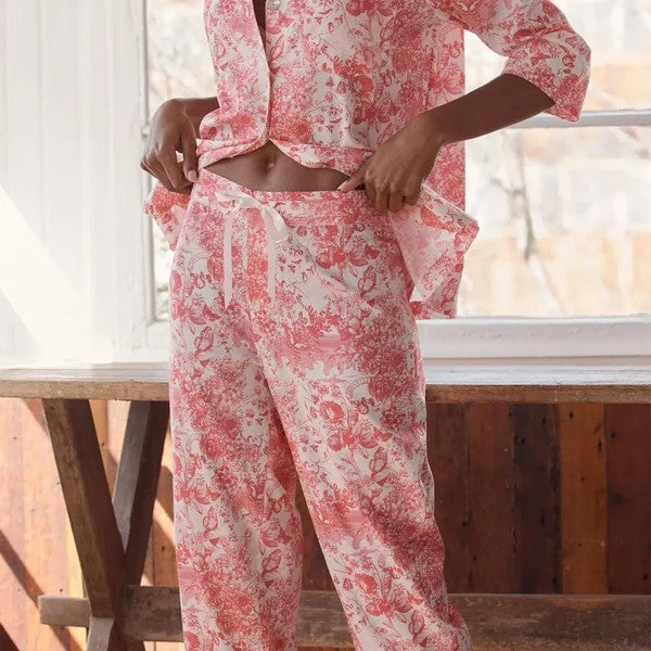 Papinelle Toile De Jouy Crop PJ Set