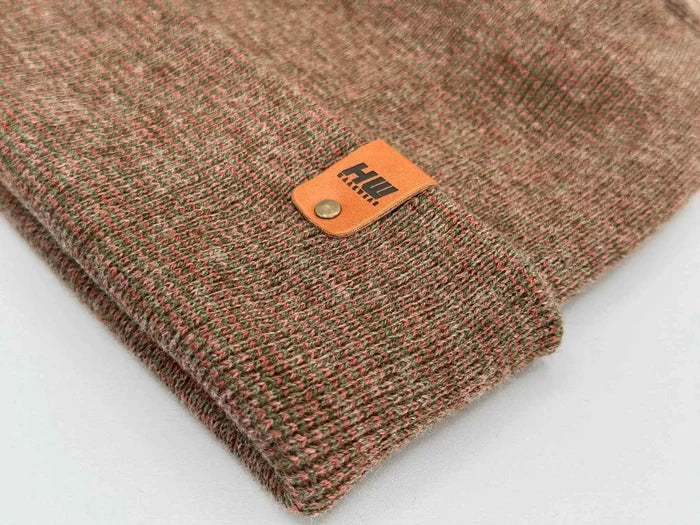 Patented H Stitch Fusion Cuffed Beanie, Burgundy and Green
