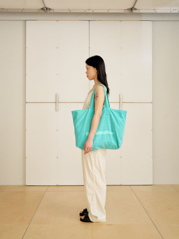 Pigment Lettering Shoulder Bag - Green