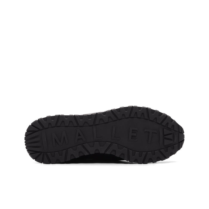 Mallet London Popham Tumbled Black Gold Mens Trainers