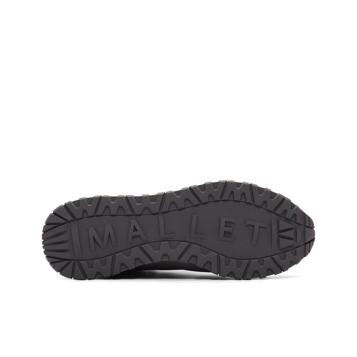 Mallet London Popham Tumbled Grey Silver Mens Trainers