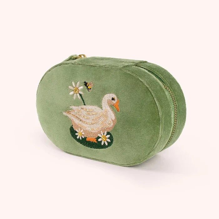 Powder Oval Jewelry Box