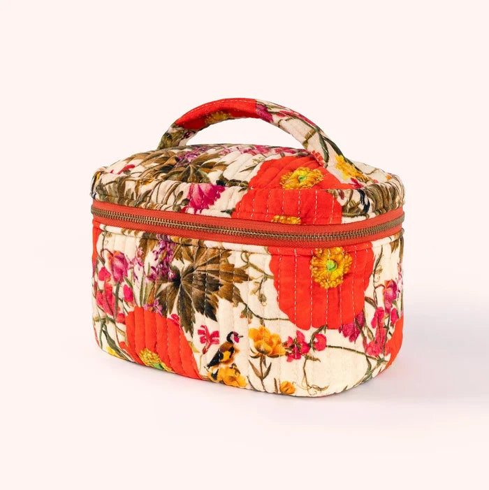 Powder Quilted Velvet Vanity Case