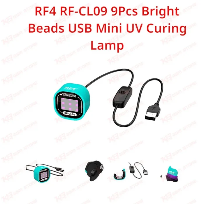 RF4 RF-CL09 9Pcs Bright Beads USB Mini UV Curing Lamp