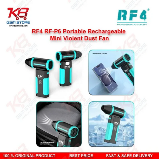 RF4 RF-P6 Portable Mini Cooling Fan 6000mAh Rechargeable Air Blower for Mobile Repair