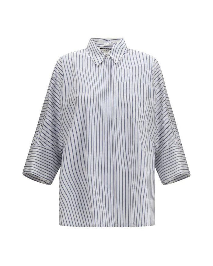 'S Max Mara Blue Cotton Pattern Shirt