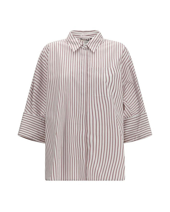 'S Max Mara Red Cotton Pattern Shirt