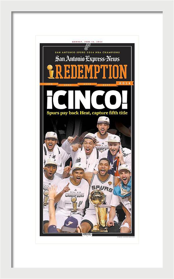 San Antonio Spurs 2014 NBA Champions Framed Print