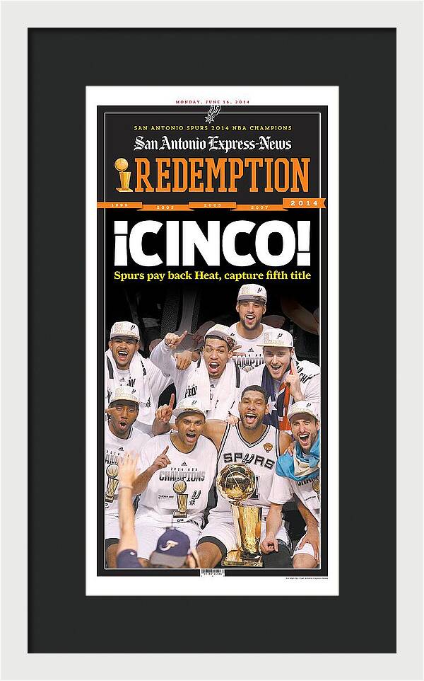 San Antonio Spurs 2014 NBA Champions Framed Print