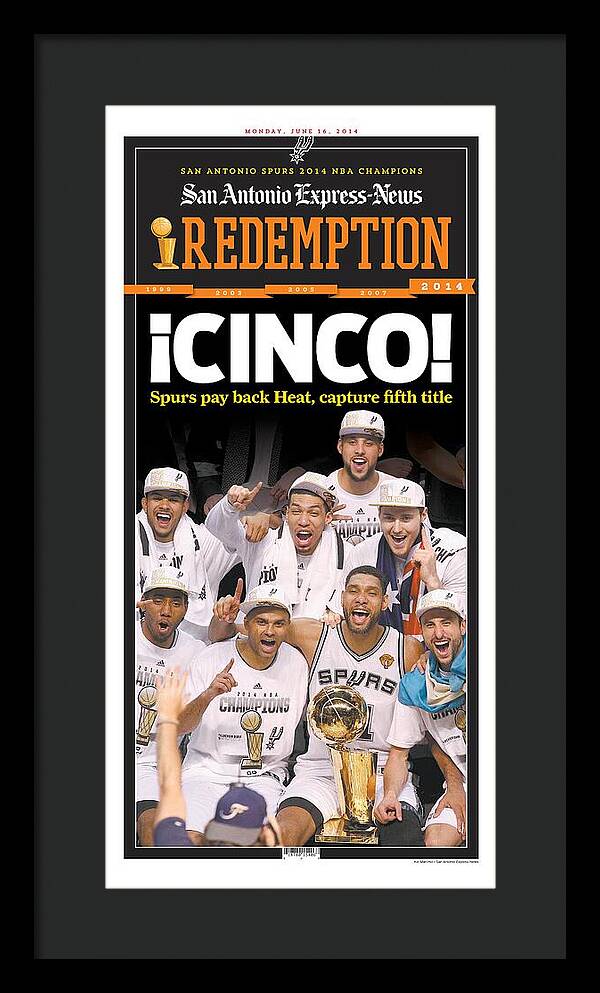 San Antonio Spurs 2014 NBA Champions Framed Print