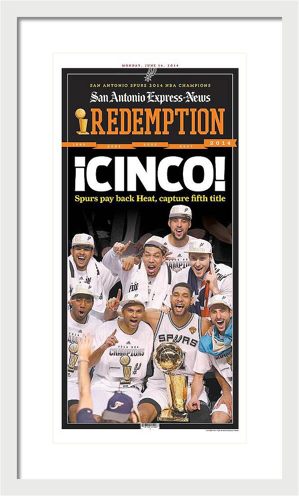 San Antonio Spurs 2014 NBA Champions Framed Print