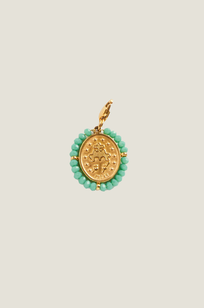 Santa Maria Charm | Gold/Aqua Blue