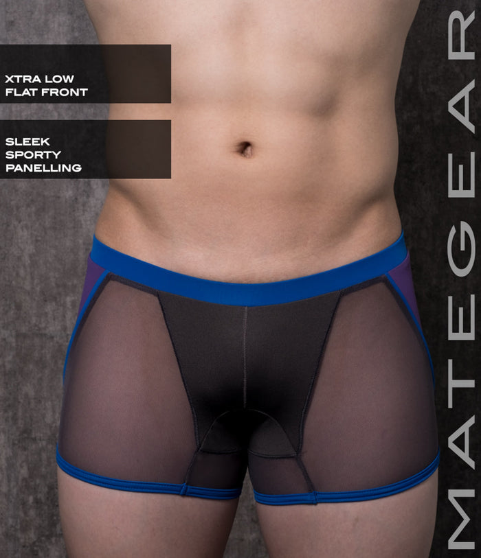Sexy Mens Swimwear Mini Tights - Ryu Sook Iii (X-Tra Low Flat Front) Grey Nylon / Medium