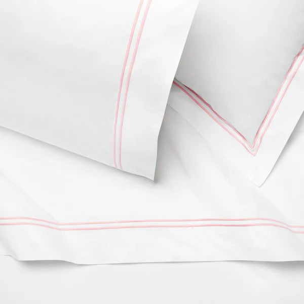 Boudoir Sham 12″ x 16″ w/ 2″ Flange / White/Pink