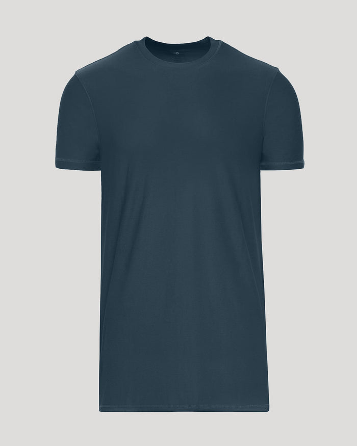 Green t-shirt on a light gray background