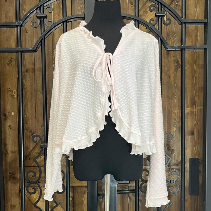 Simple Pleasures Long Sleeve Dot Bed Jacket