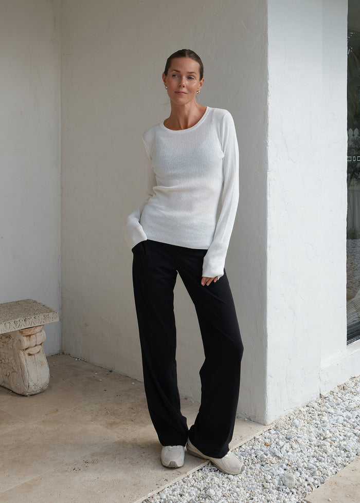 Snug Knit Ribbed Long Sleeve
