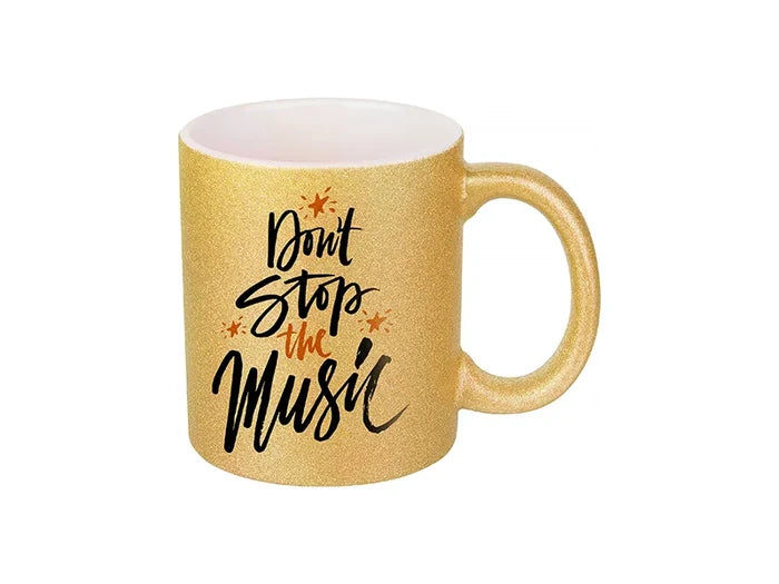 Sublimation 11oz/330ml Glitter Mug (Gold)