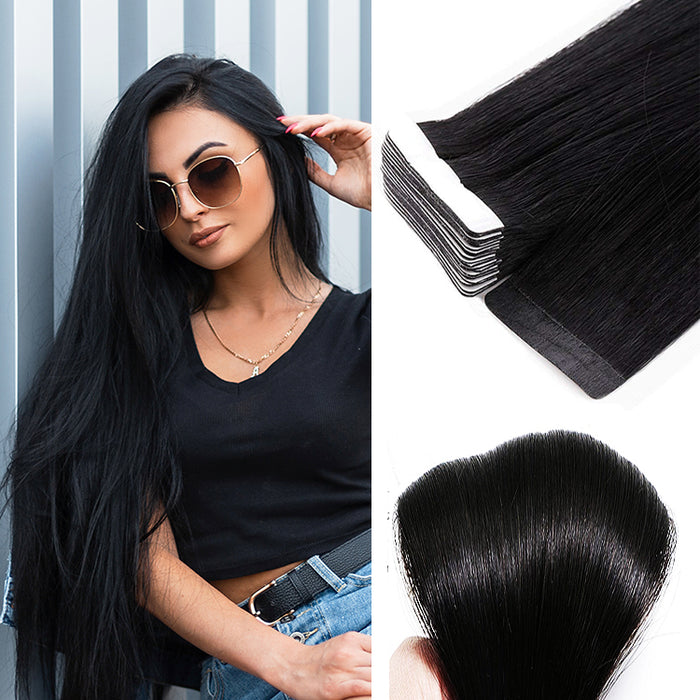 Tape in Hair Extensions | #1 Jet Black | 20inch