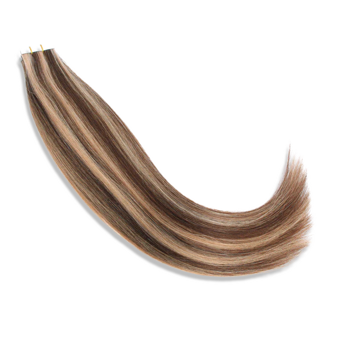 Tape in Hair Extensions | #4/12 Highlights | 20inch